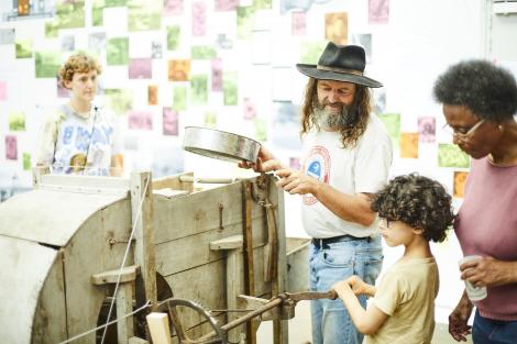 Fête de la moisson — Atelier vannage, Jean-Marc Albisetti — © Charlène Yves